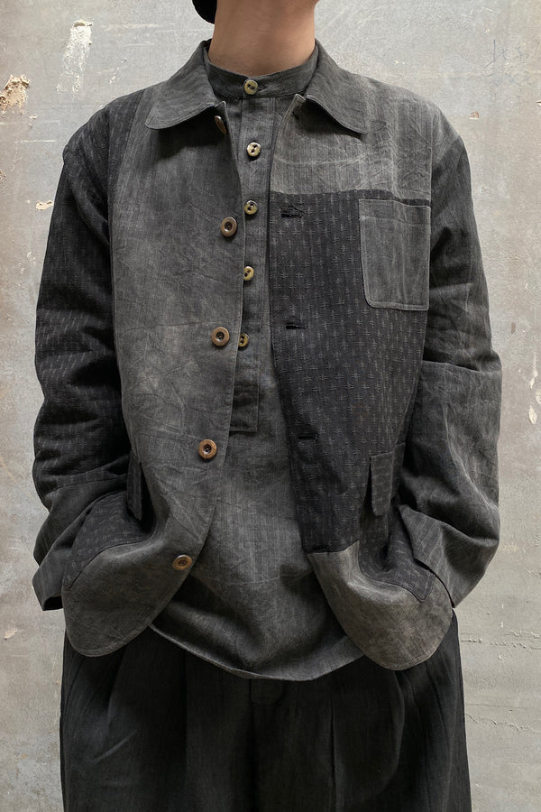 AVIVA JIFEI XUE 3-pocket panel work jacket FW22-3PWJ-GRY